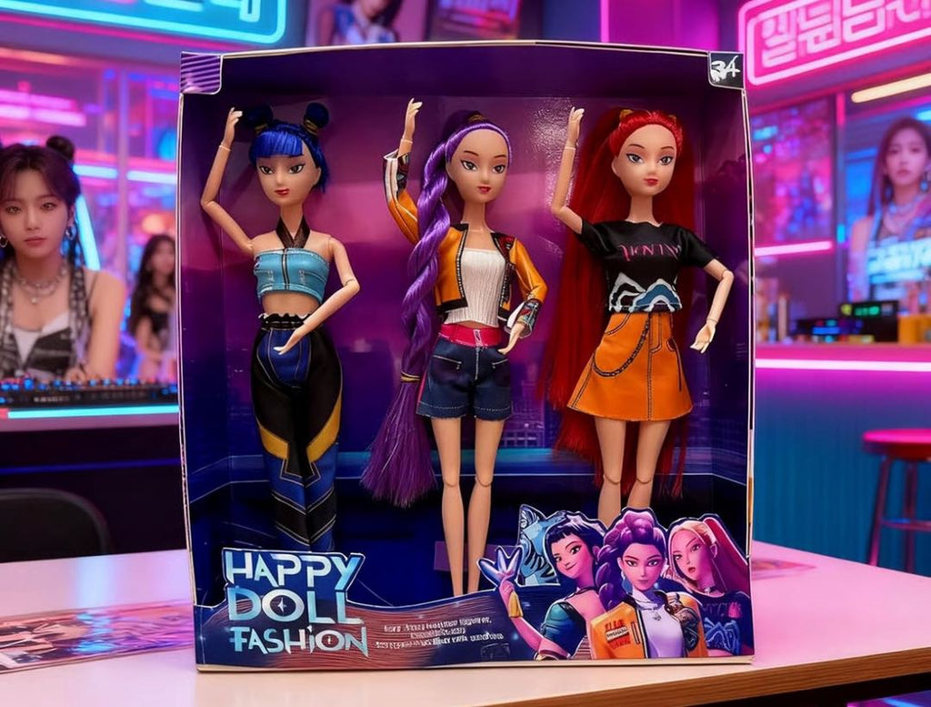 Set de 3 Poupées Kpop Demon Hunters – Édition Collector